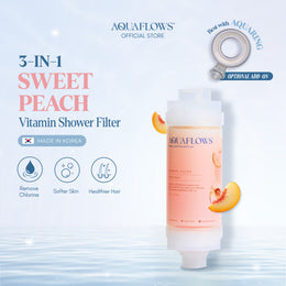 AQUAFLOWS Sweet Peach Vitamin Shower Filter
